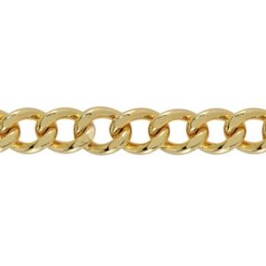 Tornozeleira Ouro 18K Grumet Curta 14,20mm C1010